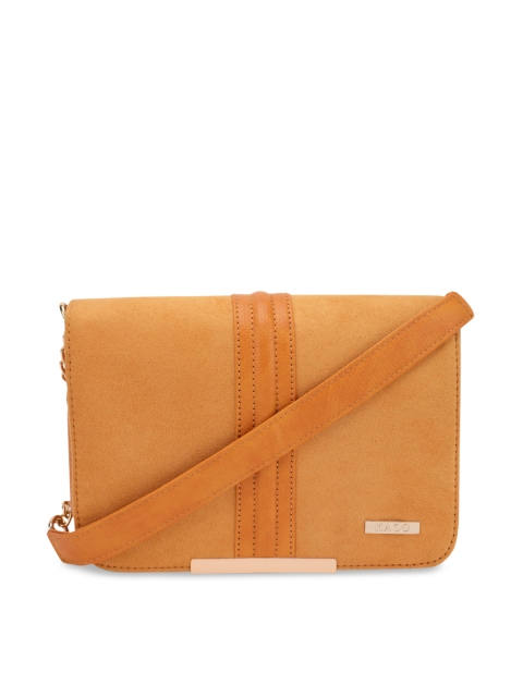

Kazo Orange Solid Suede Finish Sling Bag