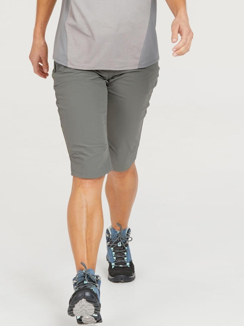 

Quechua By Decathlon Women Grey Solid Slim Fit Regular Shorts