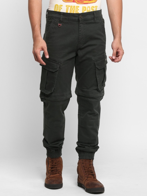 

Royal Enfield Men Olive Green Cargos Trousers