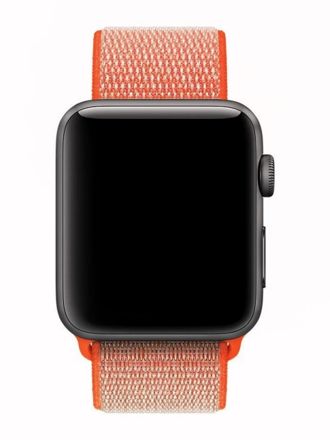 

macmerise Unisex Orange Woven Nylon Apple Watc h Band