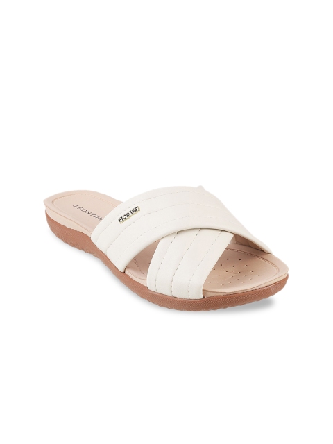 

Mochi Women Off White Open Toe Flats