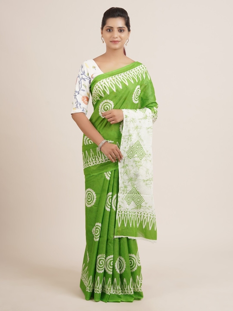 

Pothys Green Printed Pure Cotton Saree