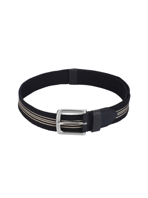 

Paradigm Design Lab Men Black & Beige Striped Belt