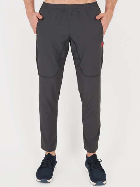 

VEGA Men Grey Solid Slim-Fit Stretchable Track Pants