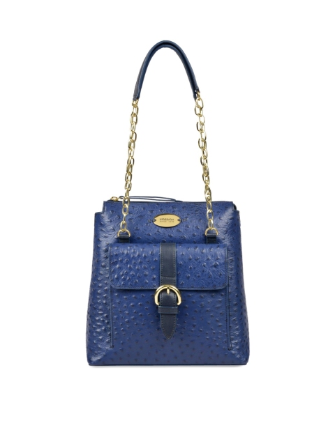 

Hidesign Blue Textured Shoulder Bag