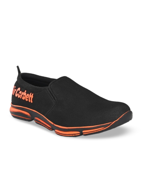 

Sir Corbett Men Black Woven Design Slip-On Sneakers
