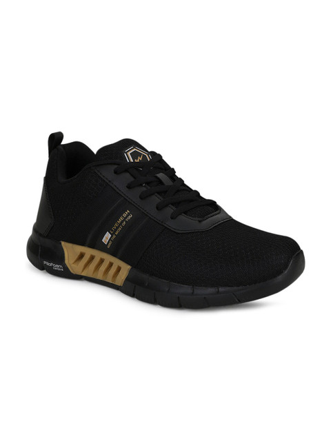 

Campus Men Black Mesh Running Shoes