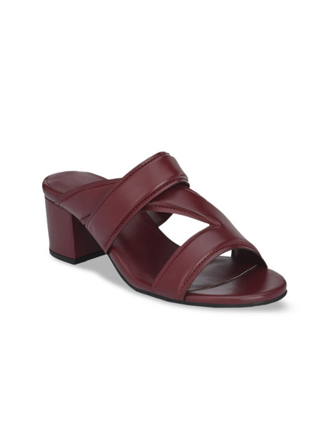 

Delize Women Burgundy Solid Block Heels