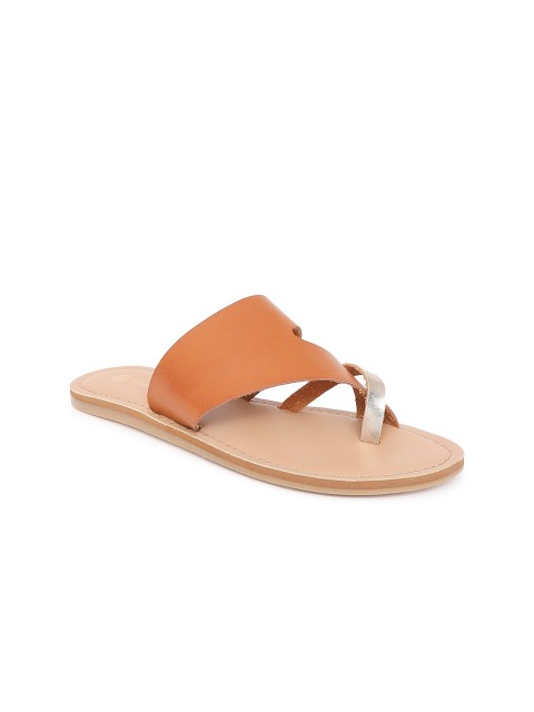 

Forever Glam by Pantaloons Women Tan Brown Flats One Toe Flats