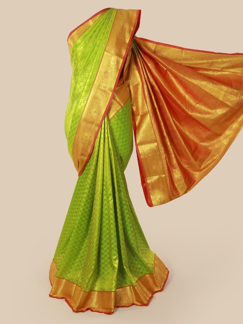 

Pothys Green Woven Design Kanjeevaram Saree