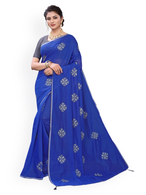 

KALINI Blue Woven Design Saree