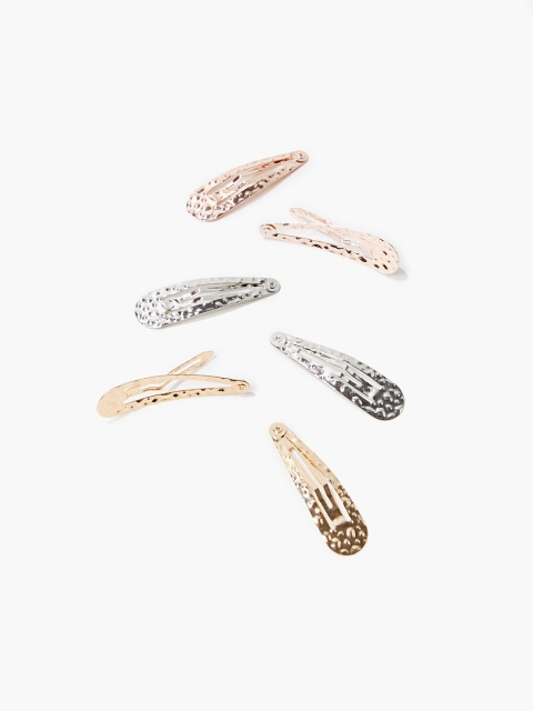 

FOREVER 21 Women Pack Of 6 Tic Tac Hair Clips, Gold