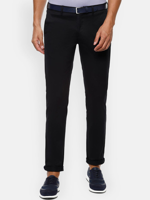 

Van Heusen Sport Men Black Slim Fit Regular Trousers