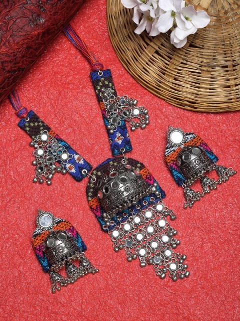 

NEUDIS Oxidized Silver-Plated Handcrafted Tribal Jewellery Set