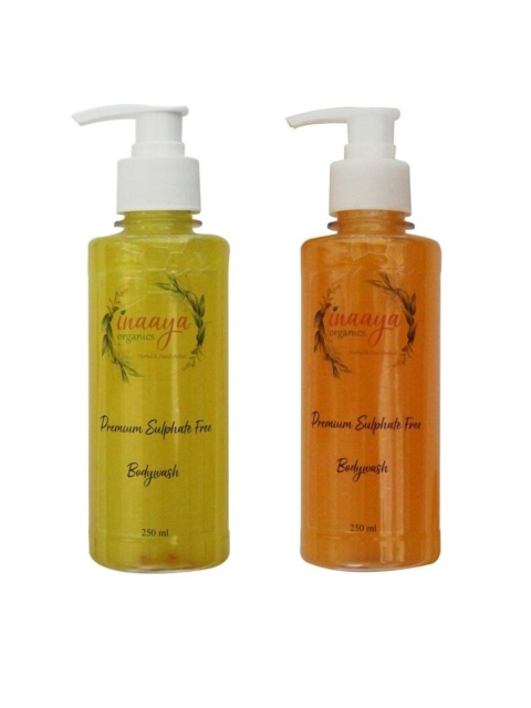

Inaaya Organics Set of 2 Coffee Scrub Body Wash Shower Gel - 250 ml each, Multi