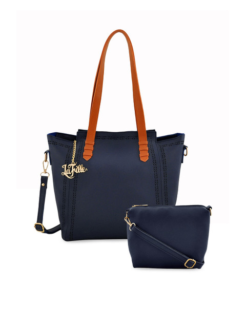 

LaFille Blue Solid Shoulder Bag