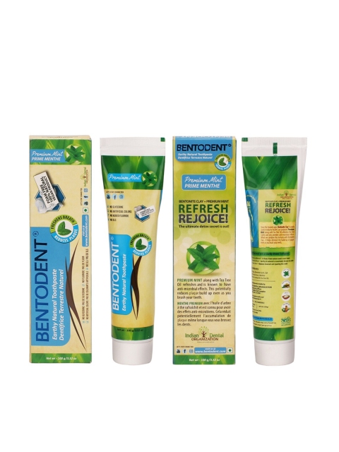 

BENTODENT Premium Mint Toothpaste Twin Pack,100g each, Brown