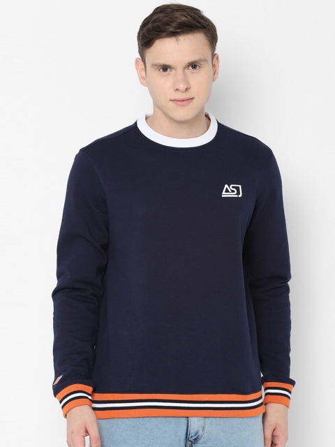 

Allen Solly Sport Men Navy Blue Solid Sweatshirt