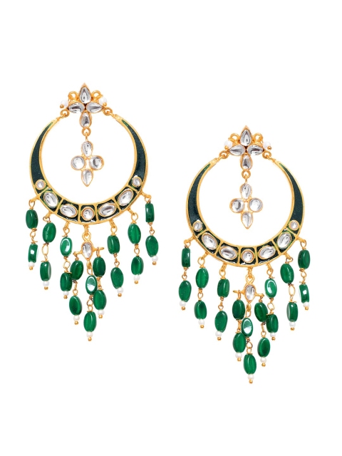 

INDYA X PAYAL SINGHAL Green Kundan Multi Drop Chandbalis
