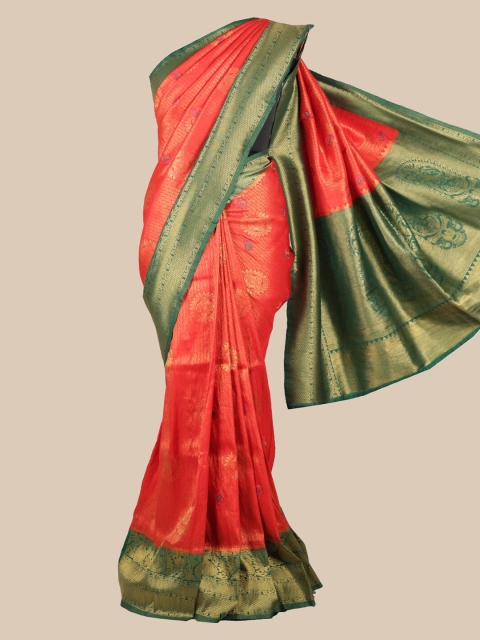 

Pothys Red & Gold Pure Silk Woven Design Banarasi Saree