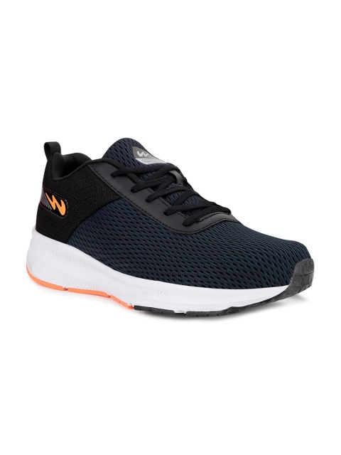 

Campus Men Black Mesh Road Running Shoes