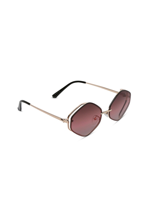 

20Dresses Women Pink Lens & Gold-Toned Oval Sunglasses SG0414