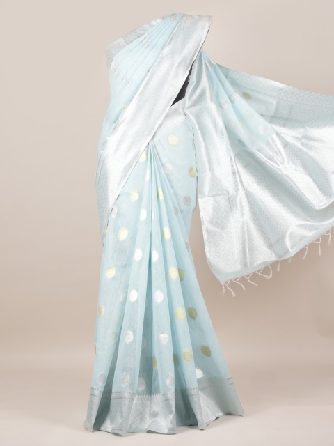 

Pothys Blue Woven Design Pure Silk Saree