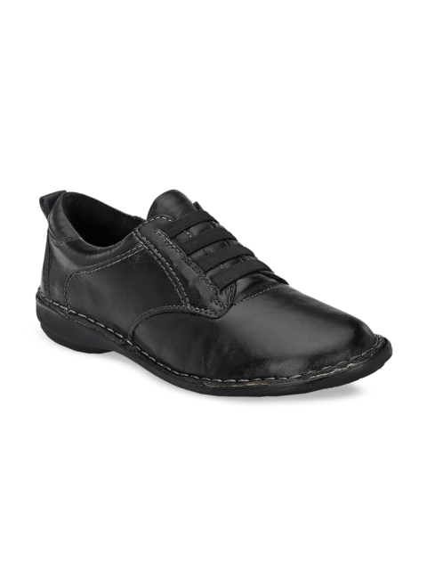 

Delize Women Black Leather Oxfords