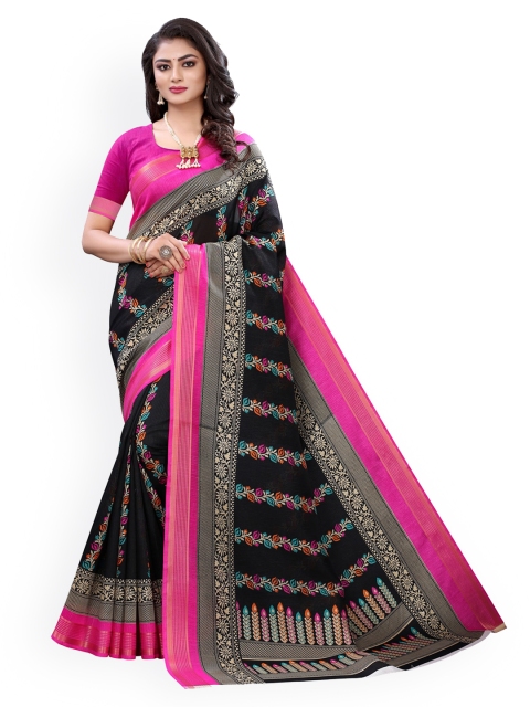 

KALINI Black Striped Saree