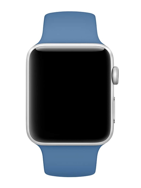 

macmerise Blue Solid Silicone Apple Watch Band Strap