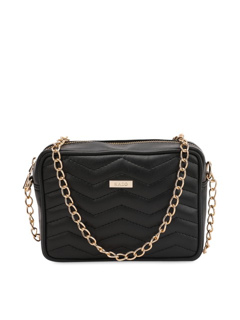 

Kazo Black Chevron Quilted Sling Bag