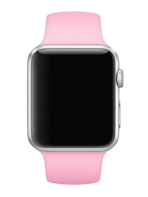 

macmerise Unisex Pink Silicone Apple Watch Band