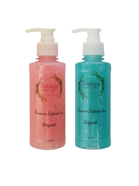 

Inaaya Organics Unisex Pack of 2 Pearl Gold & Lavender Body Wash Shower Gel 250 ml Each, Multi