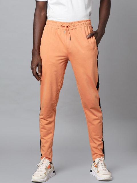 

Blue Saint Men Orange Solid Slim-Fit CRESAL Cotton Track Pants