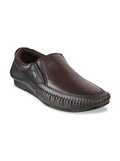 

Mochi Men Brown Leather Slip-On Sneakers