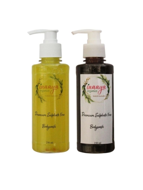 

Inaaya Organics Unisex Pack of 2 Lemon Grass & Kaolin Krush Shower Gel 250 ml Each, Multi