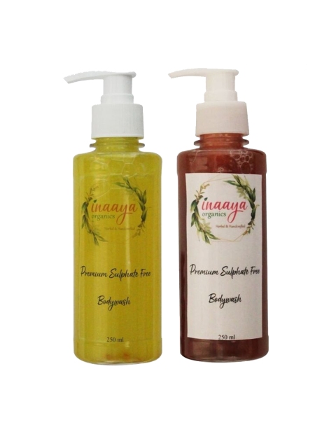 

Inaaya Organics Unisex Pack of 2 Lemon Grass & Citro Fresh Shower Gel 250 ml Each, Multi