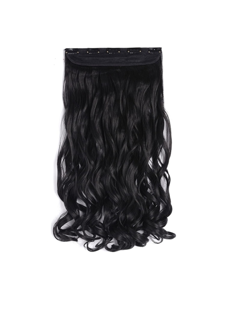 

AkashKrishna Women Black Curly Hair Extension with 5 Clips