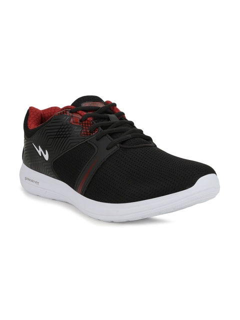 

Campus Men Black Mesh Running Shoes