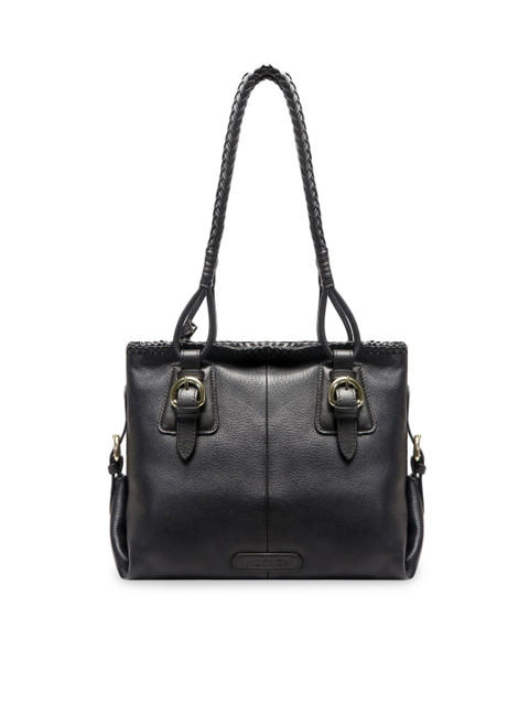 

Hidesign Black Solid Leather Shoulder Bag