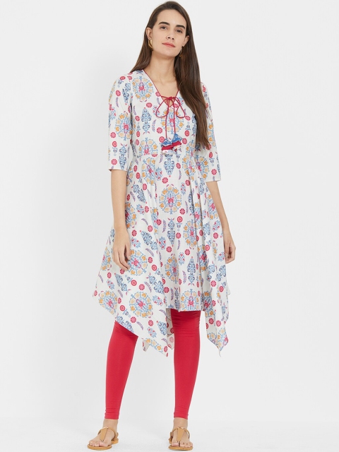 

Fusion Beats Women Pink Ethnic Motifs Printed Kurta