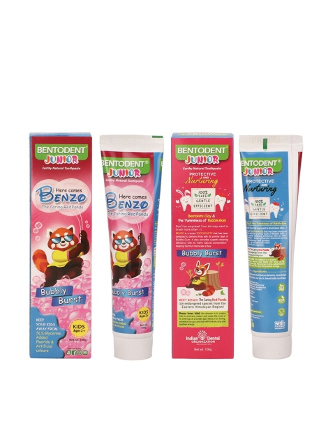 

BENTODENT Set of 2 Junior Bubbly Burst Toothpaste - 100 g each, Brown