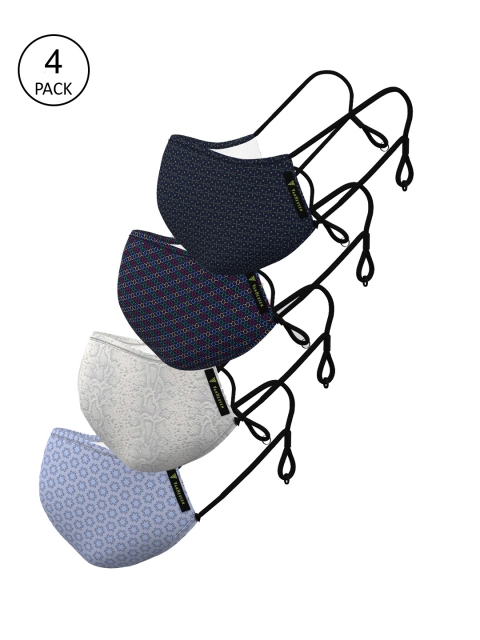 

Van Heusen Men Pack of 4 Assorted 4-Ply Pure Cotton Reusable Cloth Masks