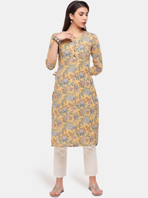

IMARA Women Multicoloured Ethnic Motifs Printed Kurta, Multi