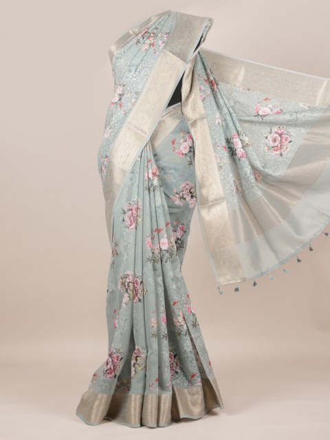 

Pothys Grey Woven Design Linen Blend Saree