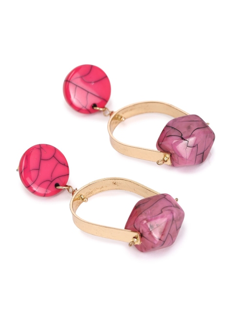 

FOREVER 21 Magenta & Mauve Contemporary Drop Earrings