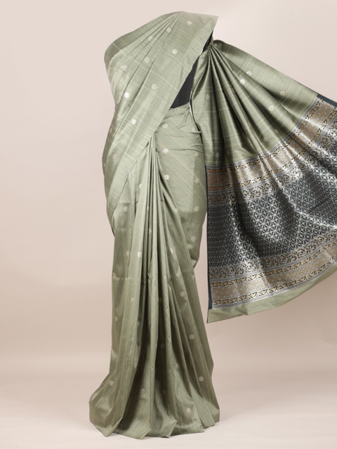 

Pothys Green Woven Design Pure Silk Saree