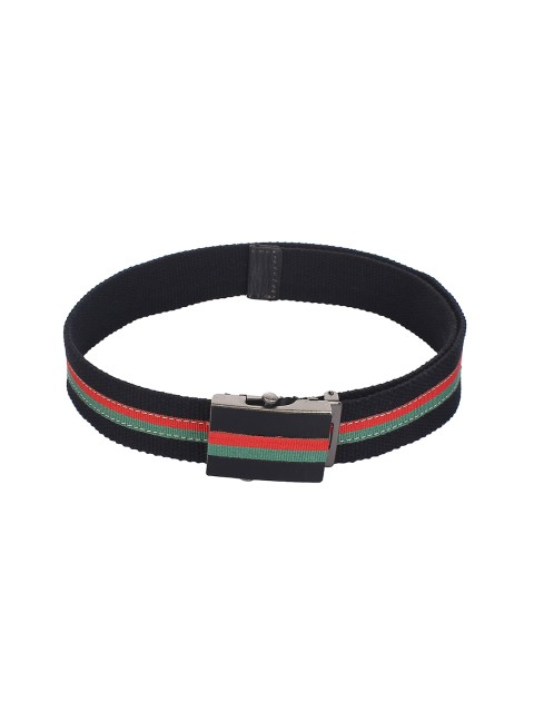 

Paradigm Design Lab Men Black & Red Striped Belt