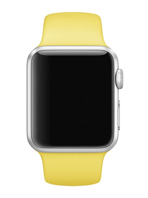 

macmerise Unisex Yellow Silicone Apple Watch Band