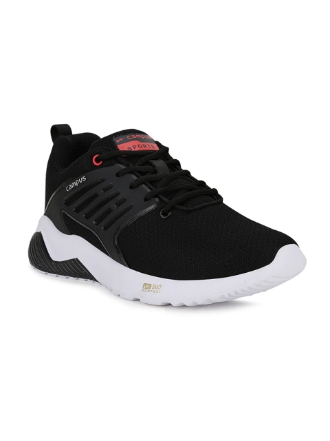 

Campus Men Black Mesh Running Shoes